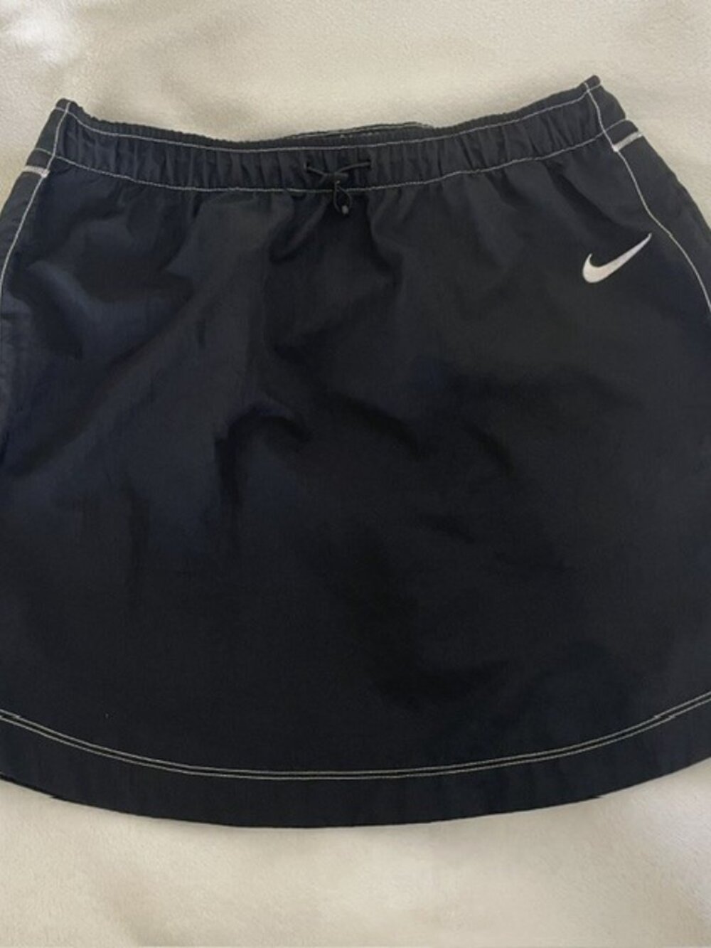 Nike Sportswear Swoosh Woven High Rise Nylon Skirt Black Small DM6199 Athletic